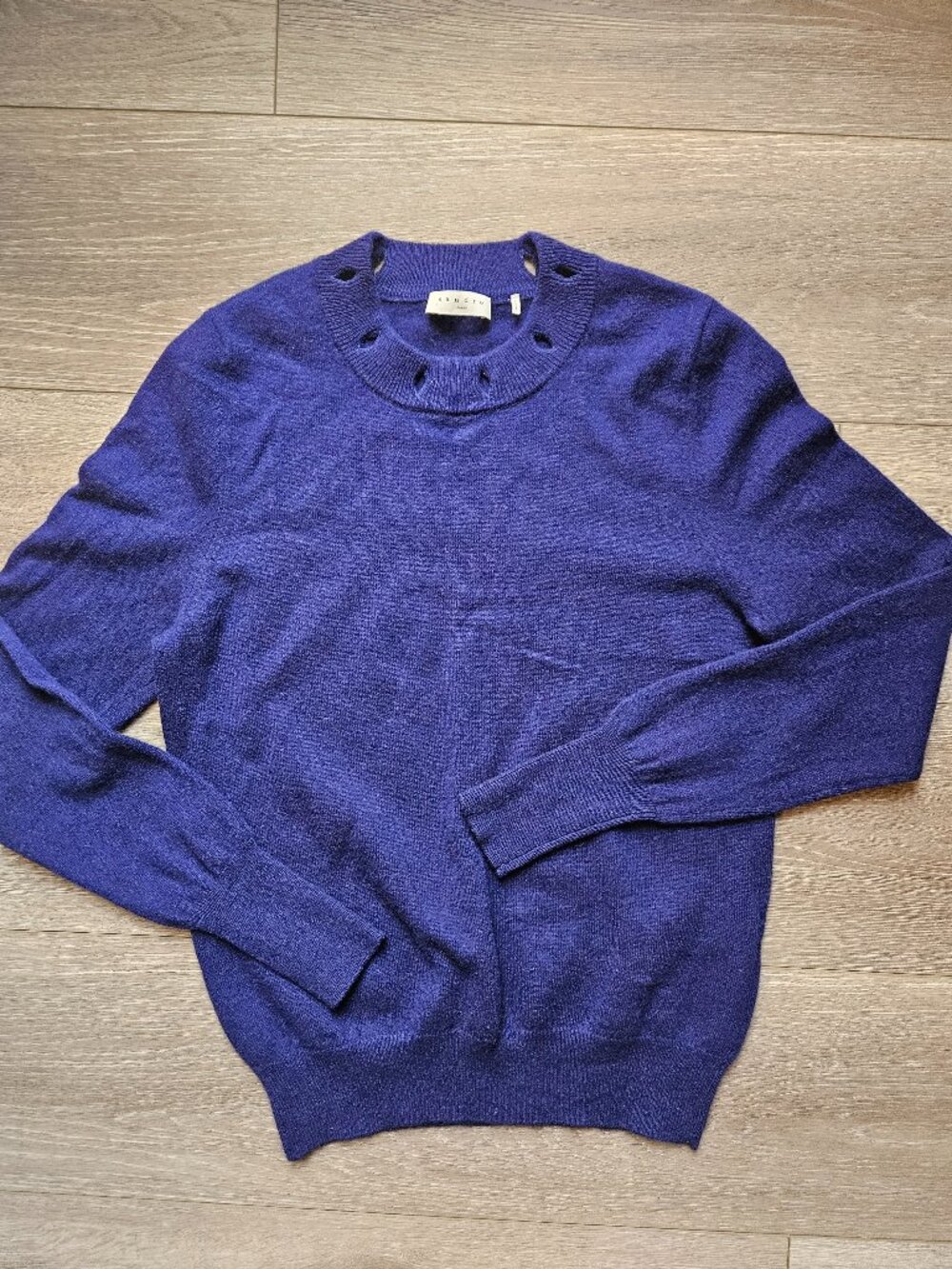 Sandro Paris Women's wool cashmere blend purple navy sweater size 2